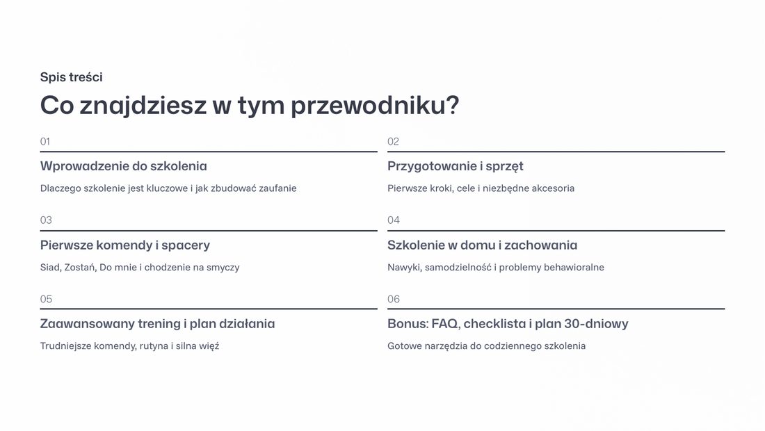 Spis treści przewodnika